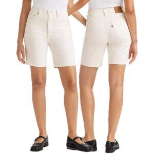 Levi’s ® Premium Ribcage Bermuda Cotton-Blend Denim Short (Pisco Sour-White)